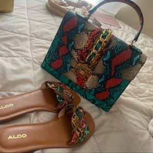 Aldo Slides & Bag Set